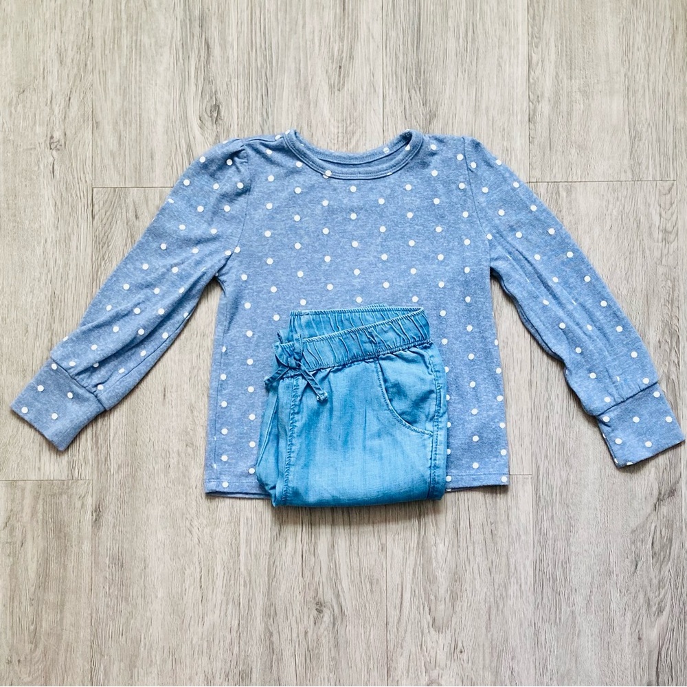 GAP Kids Polka Dot Blue Top
